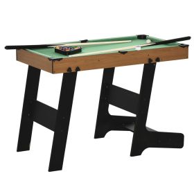 38" Foldable Billiards Tabletop Game, Complete Pool Table Set for Family Fun, Includes Balls, Cues, Chalk, Brush, for Game Room