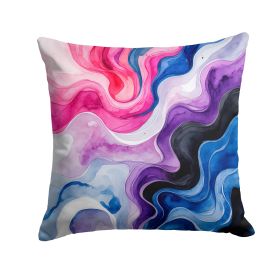 Genderfluid Pride Throw Pillow Machine Washable, Indoor Outdoor Decorative Pillow for Couch, Bed or Patio, 18Hx18W