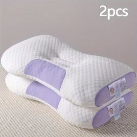 YBZ 3D Knitted Cotton Massage Pillow 2pack (Option: Purple)