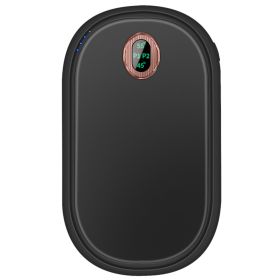 Black-Pink Color Options -- 1Pc Rechargeable Hand Warmer Electric Hand Heater Portable Reusable Pocket Warmer Power Bank With Digital Display 2 L (Option: Black)