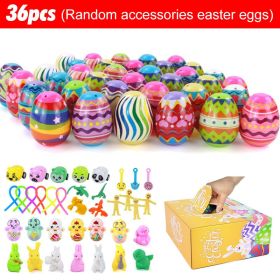 2023 Easter Eggs Happy Easter Decorations Plastic Easter Eggs Candies Chocolate Gift Boxes Colorful Egg DIY Craft for Kids Gift (Ships From: CN, Color: 36pcs)