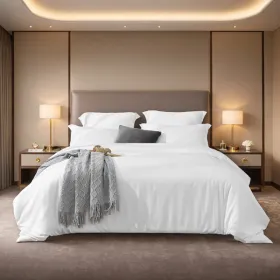 2-Pack White & Pink 3-Piece Bedding Set Solid Duvet Cover Set Includes One Duvet Cover And Two Pillowcases. Suitable For Both Single And Double B (Option: defaulttitle)